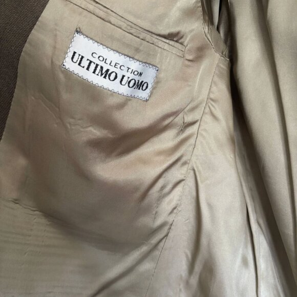 Ultimo Uomo Suit Jacket Mens Brown Green Blazer Size Unknown Measurements Listed - Picture 4 of 9